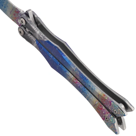 Nóż motylek Martinez Albainox Balisong 3D Rainbow Steel, 3D Rainbow 3Cr13Mov (02257)