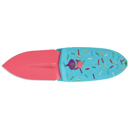 Nóż składany Bestech QUQU Blue/Printed Sprinkle Pattern G10, Pink 14C28N by Gogo (BG57C-1)