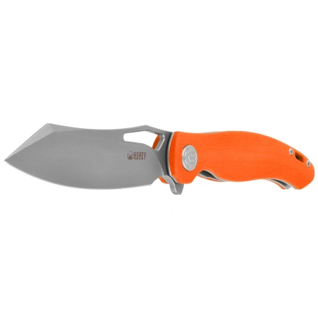 Kubey Drake Knife Orange G10, Beadblasted AUS-10 by Maksim Tkachuk (KU239G)