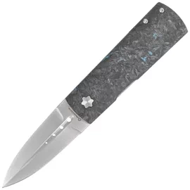 Nóż składany Maserin Daga 372/B Black-Blue Fat Carbon, Satin Elmax by Attilio Morotti