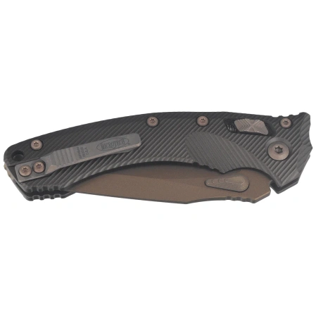 Nóż składany Microtech Amphibian Ram-Lok S/E Dark Burnt Bronze Fluted Aluminium, Bronze Apocalyptic M390MK by Tony Marfione (137RL-1FLDB-X19Z23)