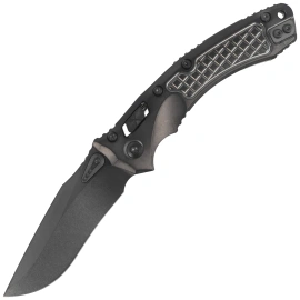 Microtech Amphibian Ram-Lok S/E Marfione Select Knife DLC Stonewashed Frag Titanium, DLC HW, DLC Stonewashed M390MK by Tony Marfione (137RL-1DLCTFRMS2)