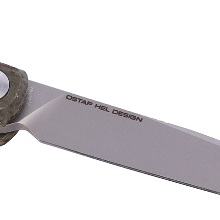 Civivi Knife Clavi Green Micarta, Silver Bead Blasted Nitro-V by Ostap Hel (C21019-3)