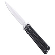 Nóż składany motylek Martinez Albainox Balisong Black Steel, Satin Finish (02152)