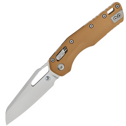 Nóż składany Microtech MSI S/E Tan Fluted G10, Stonewashed M390MK by Tony Marfione (210-10FLGTTA)