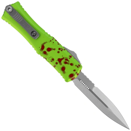 Nóż automatyczny OTF Microtech Hera II Mini Bayonet Zombie-Tech Aluminium, Stonewashed M390MK by Tony and Sean Marfione (1701M-10Z)