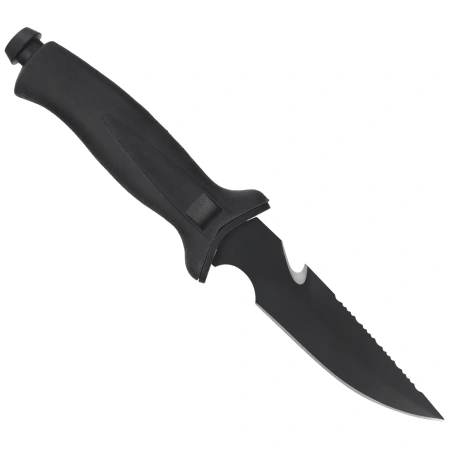 Mac Coltellerie Aquatys 2 Diving Knife Black PP-TPE, Black Idroglinder W 1.4116 (AQT12-2.N)