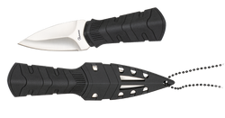 Martinez Albainox Neck Knife Black Polypropylene/Fiberglass, Satin 3Cr13MoV (32648)