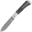 Kizer Trestle D Knife Silver Aluminum / Black Norplex UltreX Micarta, Stonewashed Nitro-V by Azo (V3760A1)