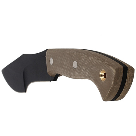 Böker Plus Mini Tracker Brown Micarta, Black 1095 by Dave Wenger (02BO027)