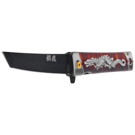 Martinez Albainox Dragon Silver 3D Knife Aluminum, Black 3Cr13MoV (18439)