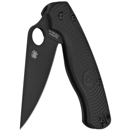 Spyderco Para Military 2 Knife Lightweight Black FRN, Black DLC CTS BD1N by Sal, Eric Glesser (C81PBBK2)