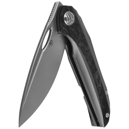 Nóż składany Bestech Senu Grey Titanium / Marble Carbon Fiber, Stonewashed / Satin CPM S90V by Kombou (BT2601B)