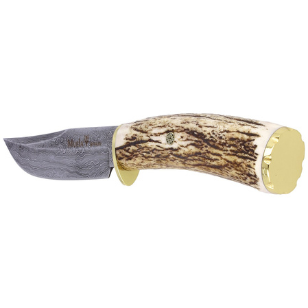 Muela Braco-11DAM Deer Stag Knife, Damascus