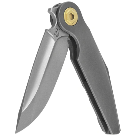Nóż składany Rike Knife Viper 3 Dark Gray Titanium, Beadblasted M398 by Richard Wu (RK-Viper 3-DG)