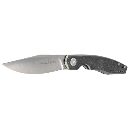 Viper Belone Titanium/Dark Matter Blue Fat Carbon, Satin M390 by Jesper Voxnæs Knife (V5970TIFCB)
