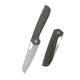 Kubey KB Elang Knife Flamed Titanium, Silver Beadblasted S35VN by Sebastian Irawan (KB339B)