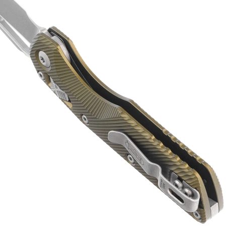 Microtech MSI S/E Knife OD Green Fluted Aluminum, Apocalyptic M390MK by Tony Marfione (210-10APFLOD)