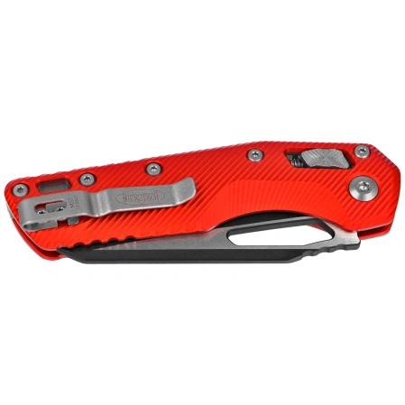 Microtech MSI S/E Knife Red Fluted Aluminum, Black M390MK by Tony Marfione (210-1FLRD)
