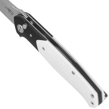 Nóż składany Bestech Swordfish Black/White G10, Satin 14C28N (BG62B)