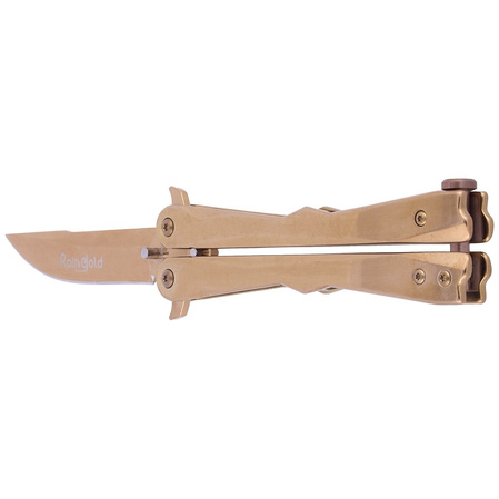 Martinez Albainox Balisong Knife RainGold Steel, RainGold 3Cr13Mov (02165)