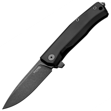 Nóż składany LionSteel Myto Black Aluminium, PVD/Stonewashed M390 by Molletta (MT01A BB)