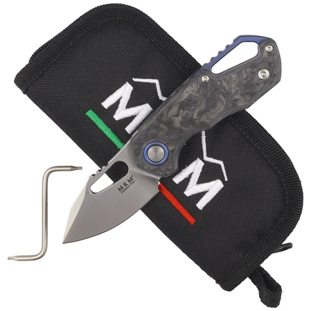 MKM Isonzo Clip Point Knife Marbled Carbon Fiber, Satin M390 by Jesper Voxnæs (MK FX03M-3CM)