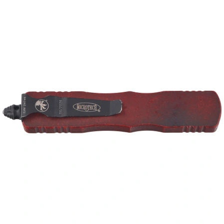 Nóż automatyczny OTF Microtech Dirac D/E Weathered Crimson Aluminium, Weathered Crimson M390MK by Tony Marfione (225-1WCM)
