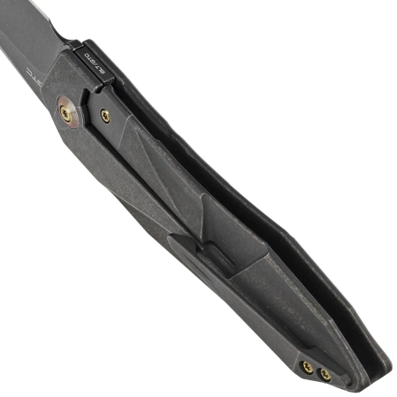 Nóż składany WE Knife Solid Black Titanium, Black Stonewashed CPM 20CV by Gustavo T. Cecchini (WE22028-1)