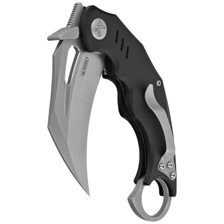 Kubey Wrath Knife Black G10, Beadblasted 14C28N by MUZI Design (KU261A)