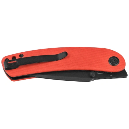 Kubey Momentum Knife Red G10, Blackwashed D2 by Sherif Manganas (KU344P)