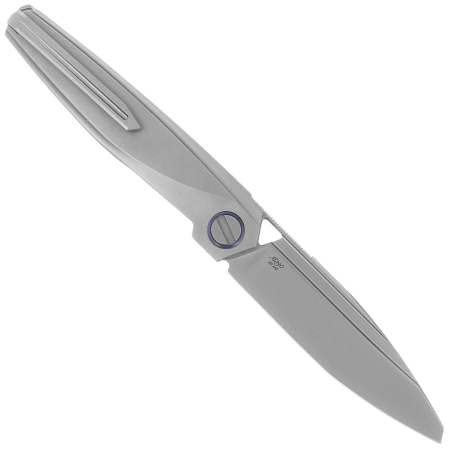 Nóż składany Rike Knife RK-Baidi-T-P/BCF Gray Titanium / Black Carbon Fiber, Bead Blasted M390
