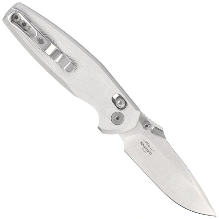 Nóż składany Kizer Khamsin Silver Aluminium, Satin Nitro-V by Maksim Epifantsev (V3791A3)