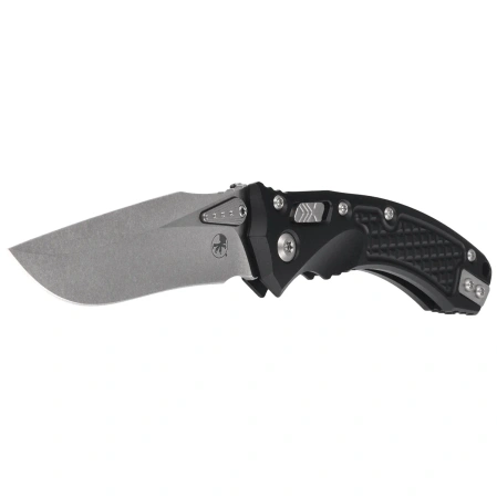 Microtech Amphibian Ram-Lok Mini S/E Knife Black Frag Aluminum, Stonewashed M390MK by Tony Marfione (137MRL-10FR)