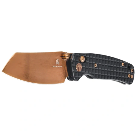 Bestechman Cicada's Wing Knife Black Frag Stainless Steel, Bronze PVD 10Cr15MoV (BMK06-S-3)
