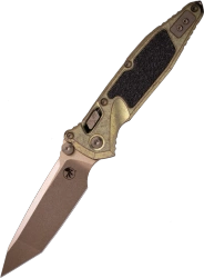 Nóż składany Microtech Socom Ram-Lok T/E Marfione Select Antique Gold Titanium, Bronze Bksp, Bronze Stonewashed M390MK by Tony Marfione (161RL-13MS2)
