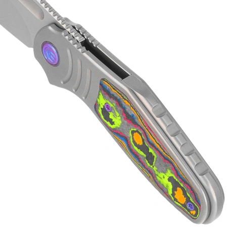 Nóż składany Kubey KB Knives Stroller Gray Titanium/CF Inlays, Stonwashed CPM 20CV by Utilizator (KB384A)
