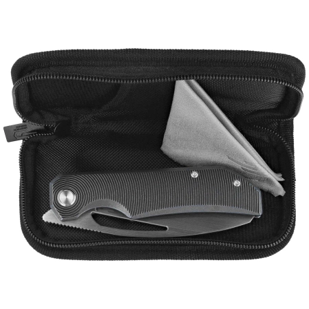 Bestech Taipan Knife Black / Blue Titanium, Satin MagnaCut by James Lowe (BT2503D)