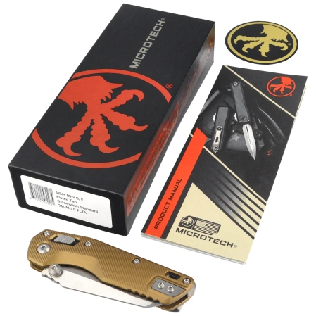 Microtech MSI Ram-Lok Mini S/E Knife Tan Fluted Aluminium, Stonewashed M390MK by Tony Marfione (210M-10FLTA)