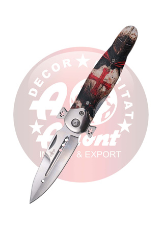 Nóż składany Third Decor Habitat N120D Templar Warrior Beechwood, Mirror 420 (TH-N120D)