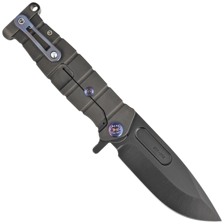 Medford Knife USMC Fighter Flipper PVD Black/Flamed Titanium, Black PVD 3V by Greg Medford