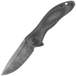 Civivi Synergy3 Black G10 / Twill Carbon Fiber, Black Damascus by Jim O'Young (C20075D-DS1)