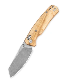 Bestechman Cicada's Wing Knife Olive Wood, Damascus (BMK06-W-2)