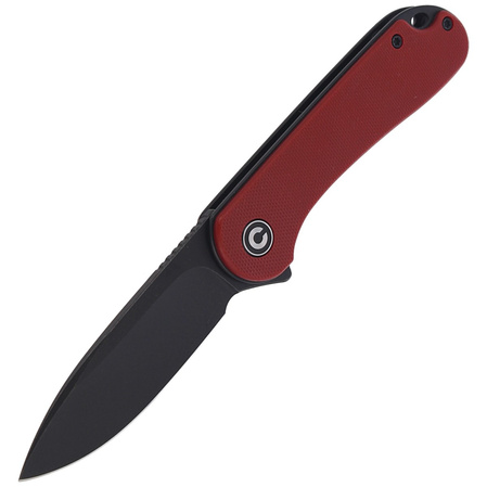 Nóż składany CIVIVI Elementum Flipper Burgundy G10, Black Stonewashed (C907A-1)