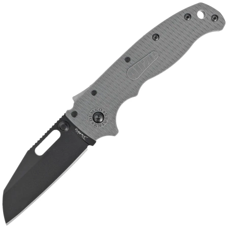 Demko AD20.5 Shark Foot Knife Grey Grivory, Black DLC D2 by Andrew Demko (205-D2-SF-DLC)