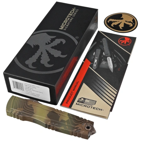 Nóż automatyczny OTF Microtech Luminary ZBP D/E Topographic Badlands/Bazooka Camo Deep Aluminum, Topographic Badlands/Bazooka Camo M390MK by Tony Marfione (1270-1TPBNBOCS)