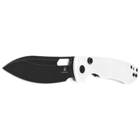 Bestechman Firebird Knife White G10, Black PVD Stonewashed D2 (BMK05E)