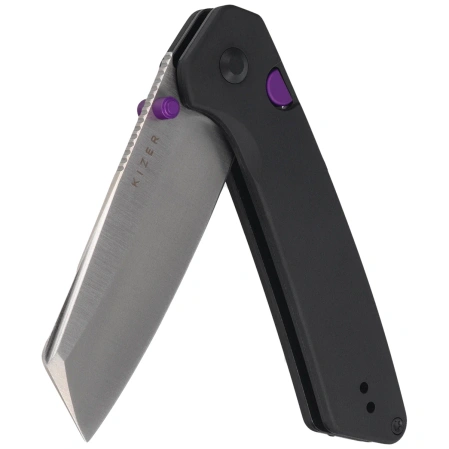 Kizer Madrac Knife Black Aluminum, Satin S45VN by Matteo Pignatelli (Ki3693A2)