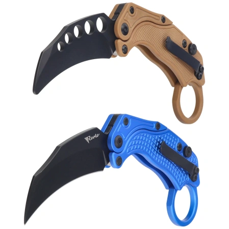 Nóż grawitacyjny Reate EXO-K Gravity Karambit Blue Aluminium, Black PVD N690 (EXO-K BLU.PVD)