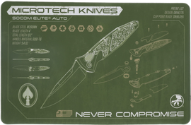 Mata do prezentacji noży Microtech Socom Elite Auto OD Green (MAT-SEA)